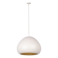 Candeeiro suspenso LAVA 1xE27/15W/230V creme/dourado