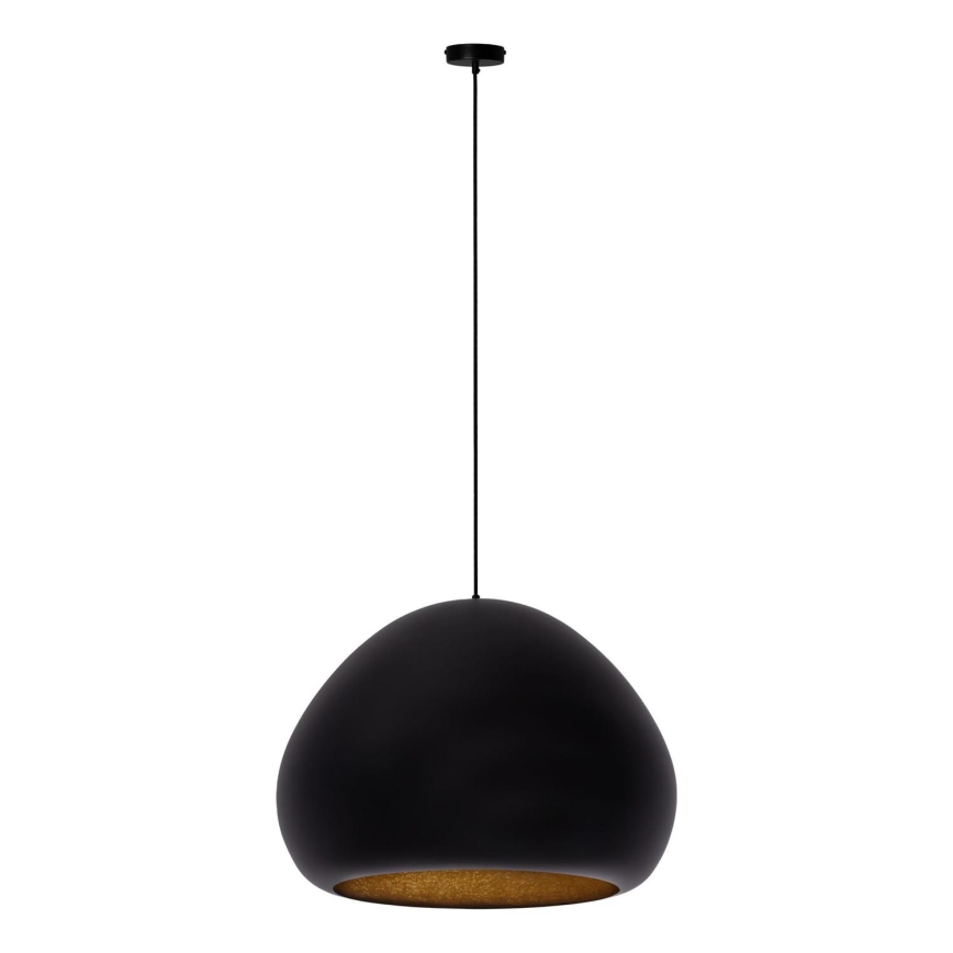 Candeeiro suspenso LAVA 1xE27/15W/230V preto/dourado