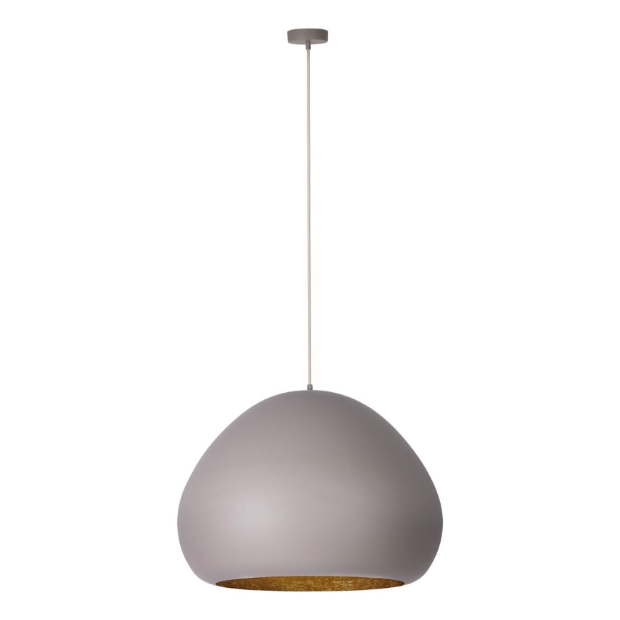 Candeeiro suspenso LAVA 1xE27/15W/230V taupe/dourado