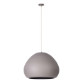 Candeeiro suspenso LAVA 1xE27/15W/230V taupe/preto