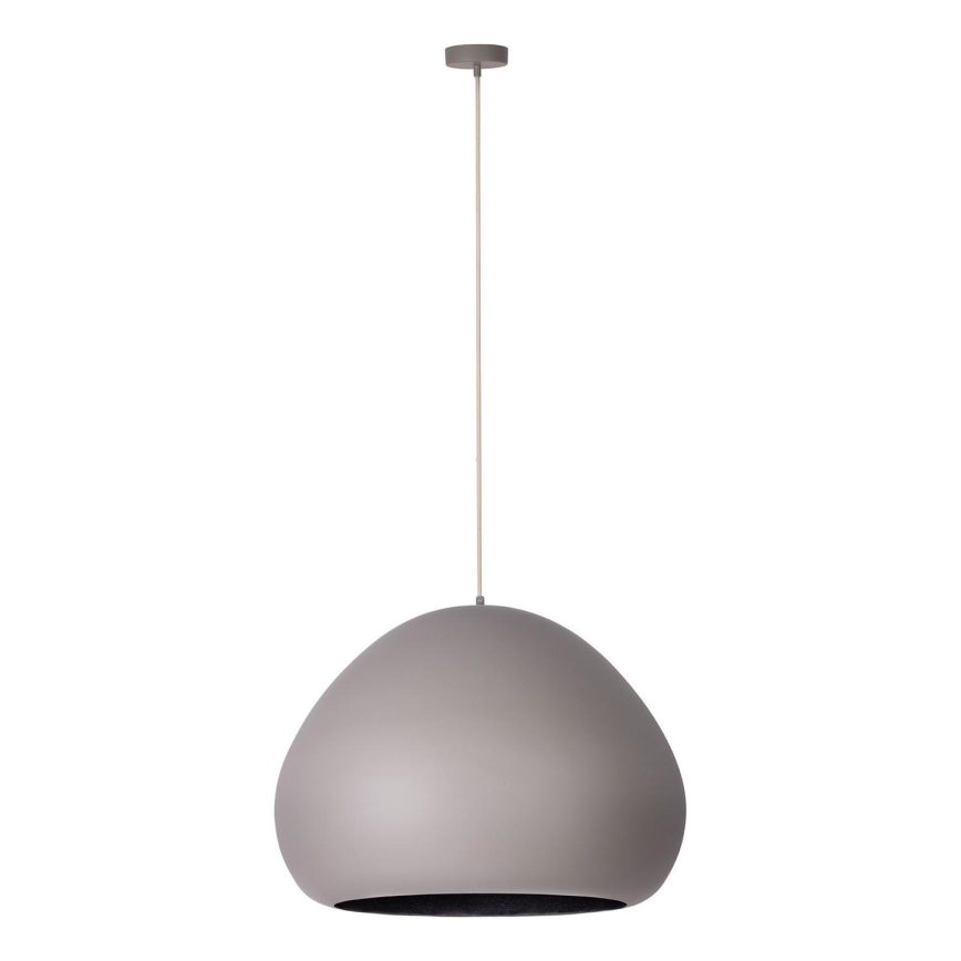 Candeeiro suspenso LAVA 1xE27/15W/230V taupe/preto