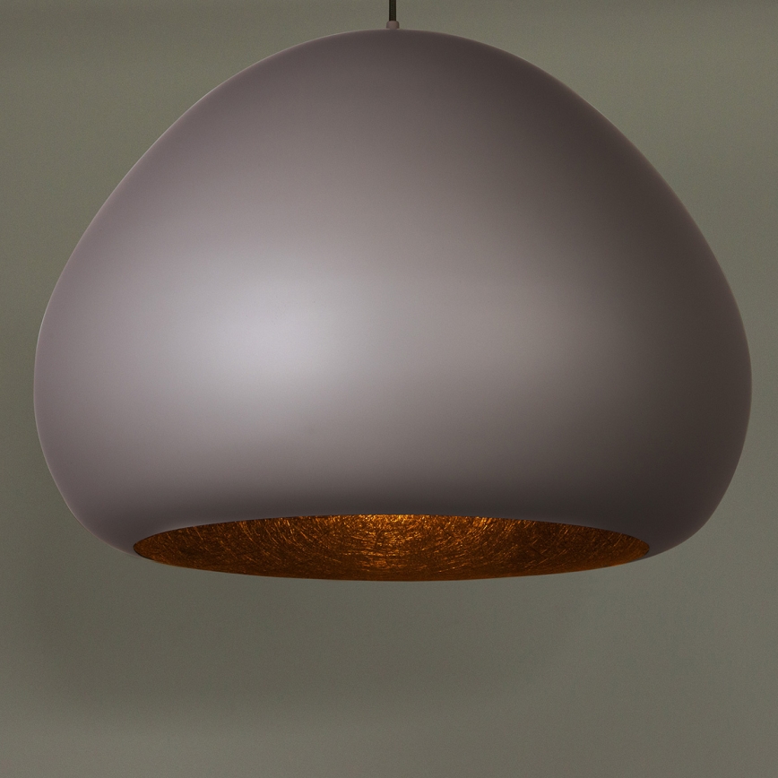 Candeeiro suspenso LAVA 1xE27/15W/230V taupe/preto