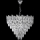 Candeeiro suspenso LED 11xE27/60W/230V + 7xLED/6W diâmetro 60 cm cromado brilhante