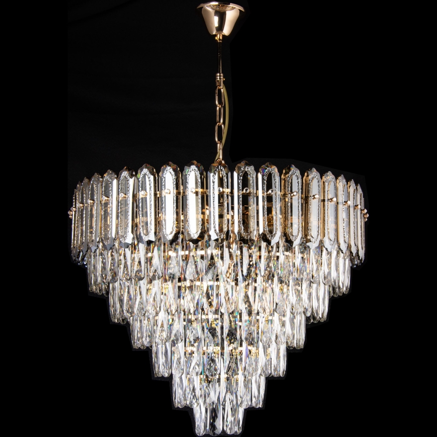 Candeeiro suspenso LED 11xE27/60W/230V + 7xLED/6W diâmetro 60 cm dourado