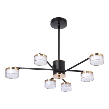 Candeeiro suspenso LED 6xLED/6W/230V 3000-6500K diâmetro 59 cm dourado/preto