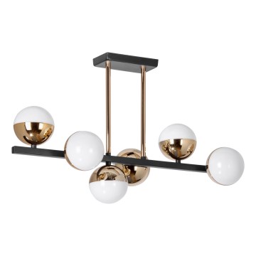 Candeeiro suspenso LED 6xLED/7W/230V dourado/preto