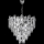 Candeeiro suspenso LED 7xE27/60W/230V + 4xLED/6W diâmetro 40 cm cromado brilhante