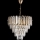 Candeeiro suspenso LED 7xE27/60W/230V + 4xLED/6W diâmetro 40 cm dourado
