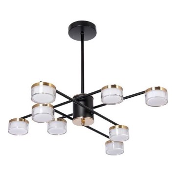 Candeeiro suspenso LED 8xLED/6W/230V 3000-6500K diâmetro 68 cm dourado/preto