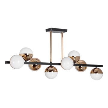 Candeeiro suspenso LED 8xLED/7W/230V dourado/preto