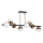 Candeeiro suspenso LED 8xLED/7W/230V dourado/preto