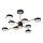 Candeeiro suspenso LED 8xLED/7W/230V + LED/6W 3000-6000K diâmetro 77 cm dourado/preto