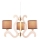 Candeeiro suspenso LED AMBROSIA 3xE14/40W/230V + LED/18,4W cobre