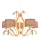 Candeeiro suspenso LED AMBROSIA 5xE14/40W/230V + LED/43W cobre