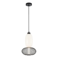 Candeeiro suspenso LED ARAME LED/15W/230V diâmetro 22 cm preto