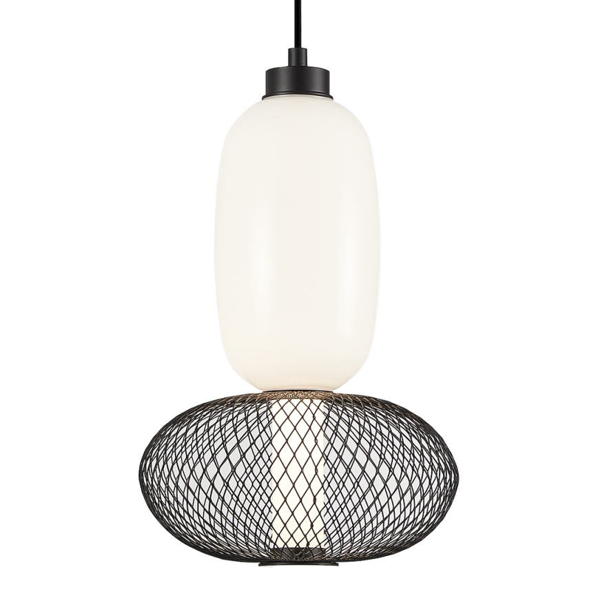 Candeeiro suspenso LED ARAME LED/15W/230V diâmetro 22 cm preto