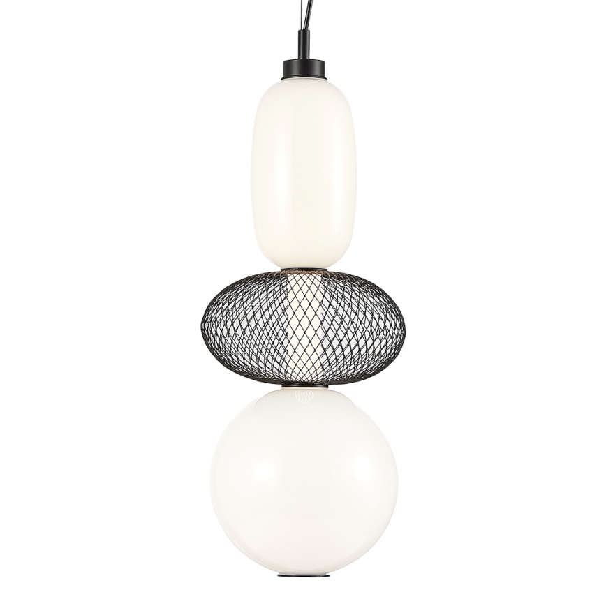 Candeeiro suspenso LED ARAME LED/23W/230V diâmetro 22 cm preto