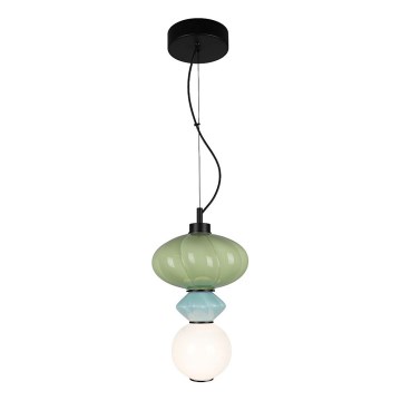 Candeeiro suspenso LED ASCOLI LED/8W/230V diâmetro 20 cm verde/azul