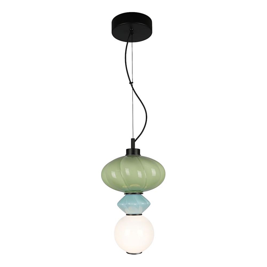 Candeeiro suspenso LED ASCOLI LED/8W/230V diâmetro 20 cm verde/azul