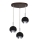 Candeeiro suspenso LED BALL WOOD 3xGU10/5W/230V faia