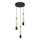 Candeeiro suspenso LED BARS 3xGU10/4,8W/230V preto/dourado