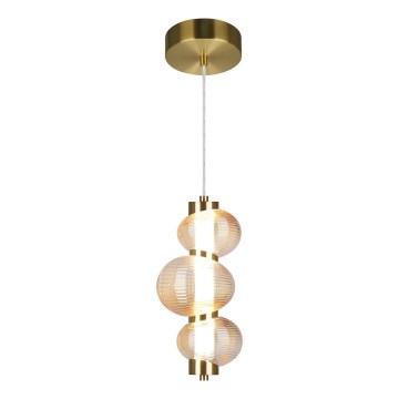 Candeeiro suspenso LED BOLLA LED/12W/230V diâmetro 16 cm dourado