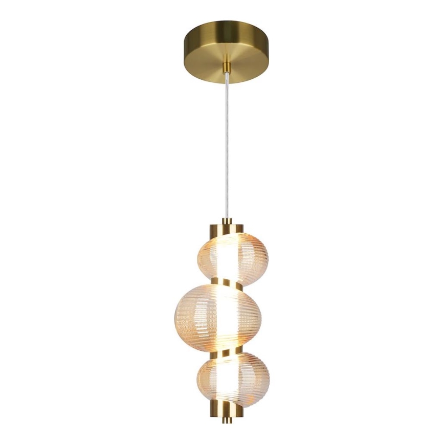 Candeeiro suspenso LED BOLLA LED/12W/230V diâmetro 16 cm dourado