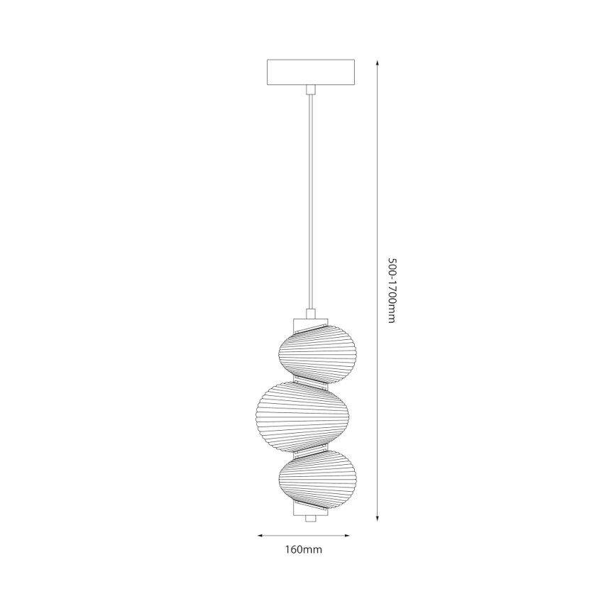 Candeeiro suspenso LED BOLLA LED/12W/230V diâmetro 16 cm dourado