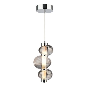 Candeeiro suspenso LED BOLLA LED/12W/230V diâmetro 16 cm fumado