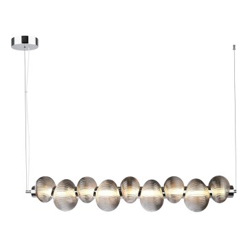 Candeeiro suspenso LED BOLLA LED/32W/230V cromado brilhante/fumado