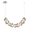 Candeeiro suspenso LED BOLLA LED/36W/230V cromado brilhante/fumado