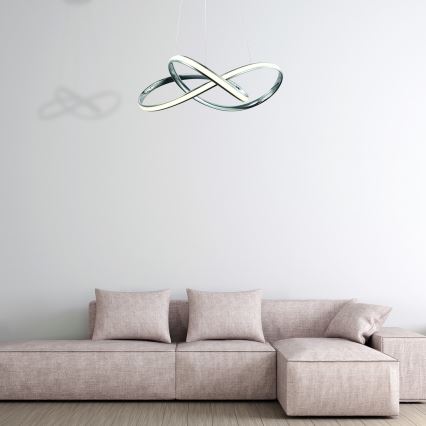 Candeeiro suspenso LED CAPPIO LED/36W/230V cromado brilhante