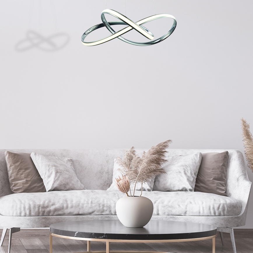 Candeeiro suspenso LED CAPPIO LED/36W/230V cromado brilhante