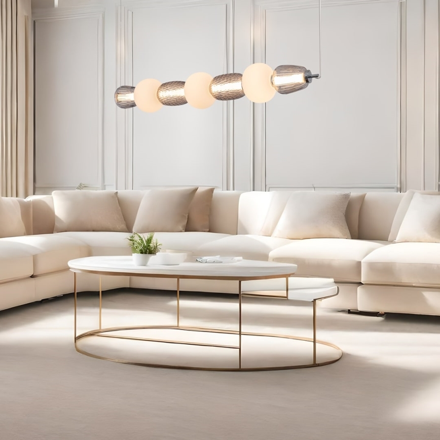 Candeeiro suspenso LED CARO LED/42W/230V cromado brilhante