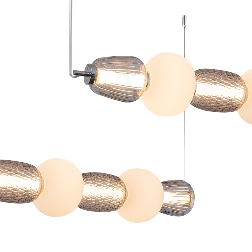 Candeeiro suspenso LED CARO LED/42W/230V cromado brilhante