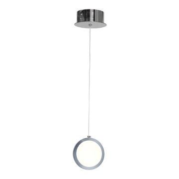 Candeeiro suspenso LED CIRCOLO LED/7W/230V cromado brilhante