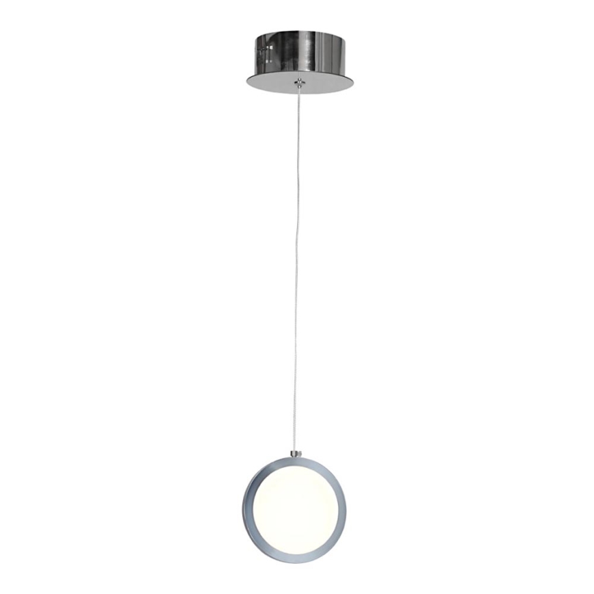 Candeeiro suspenso LED CIRCOLO LED/7W/230V cromado brilhante