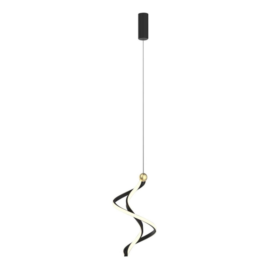 Candeeiro suspenso LED COLIA LED/19W/230V preto/dourado