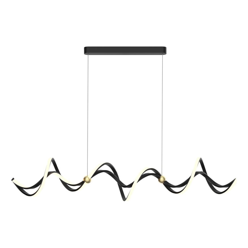Candeeiro suspenso LED COLIA LED/55W/230V preto/dourado