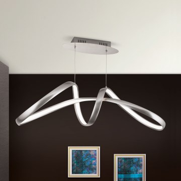 Candeeiro suspenso LED com regulação CIRCUS LED/36W/230V prateado