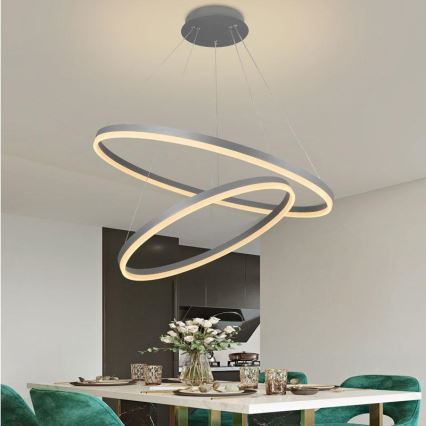 Candeeiro suspenso LED com regulação LED/100W/230V 3000-6500K diâmetro 80 cm + comando
