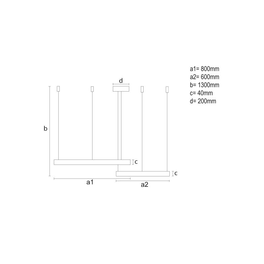 Candeeiro suspenso LED com regulação LED/100W/230V 3000-6500K + comando