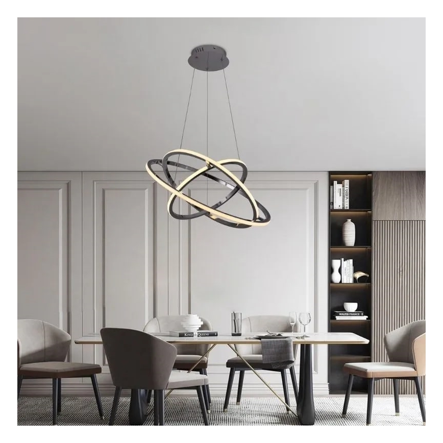 Candeeiro suspenso LED com regulação LED/105W/230V 3000-6500K diâmetro 60 cm + comando