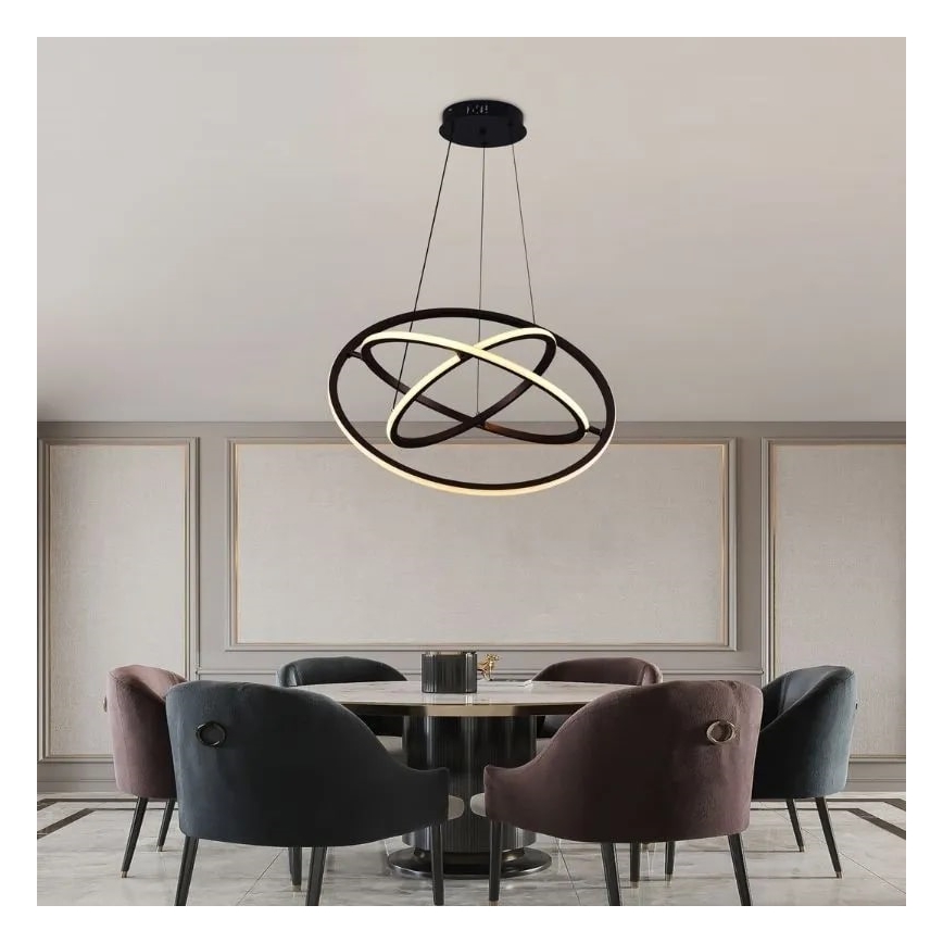 Candeeiro suspenso LED com regulação LED/105W/230V 3000-6500K diâmetro 60 cm + comando