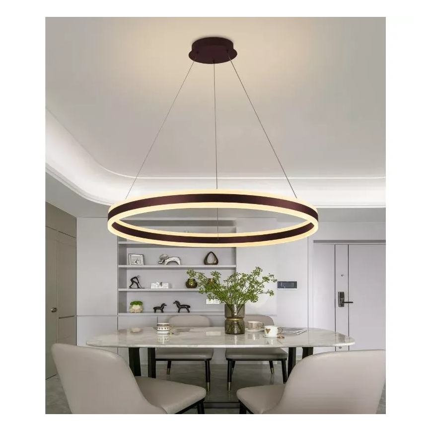 Candeeiro suspenso LED com regulação LED/110W/230V 3000-6500K diâmetro 80 cm + comando