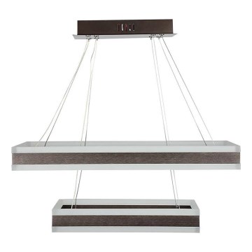 Candeeiro suspenso LED com regulação LED/113W/230V 3000K castanho
