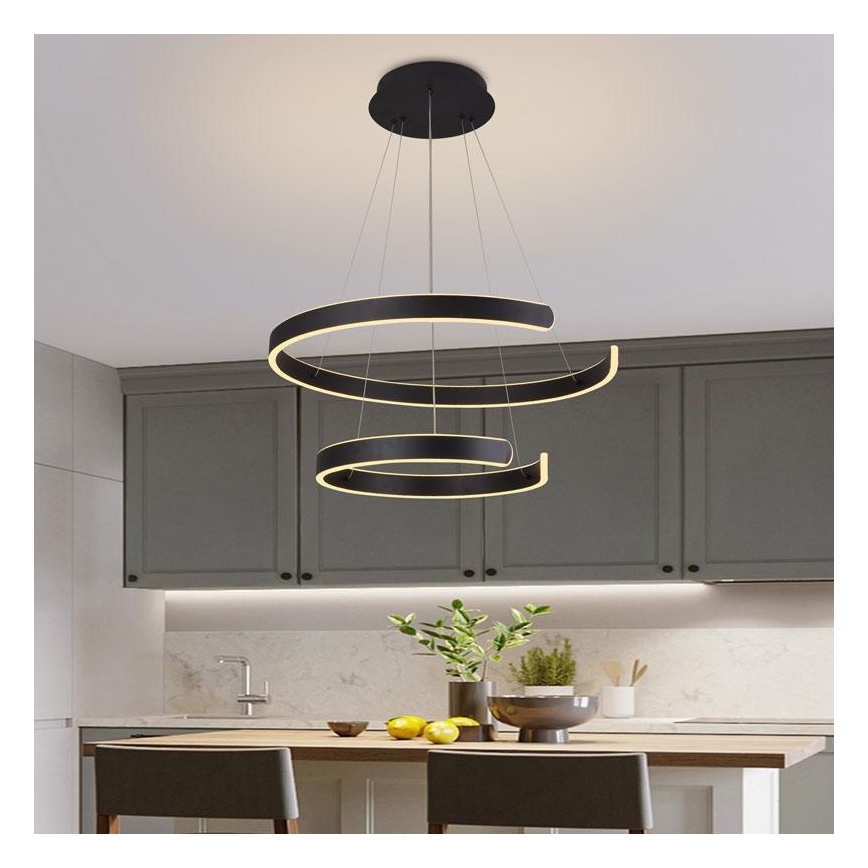 Candeeiro suspenso LED com regulação LED/120W/230V 3000-6500K diâmetro 60 cm + comando