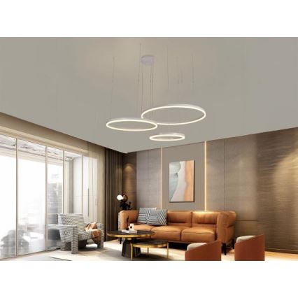 Candeeiro suspenso LED com regulação LED/125W/230V 3000-6500K + comando
