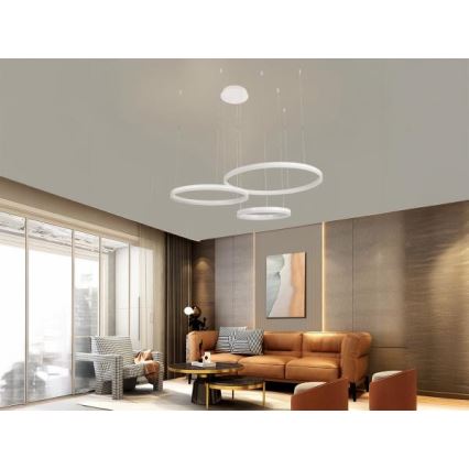 Candeeiro suspenso LED com regulação LED/125W/230V 3000-6500K + comando