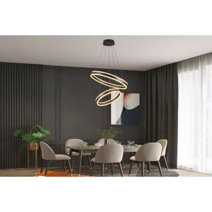 Candeeiro suspenso LED com regulação LED/135W/230V 3000-6500K diâmetro 60 cm + comando